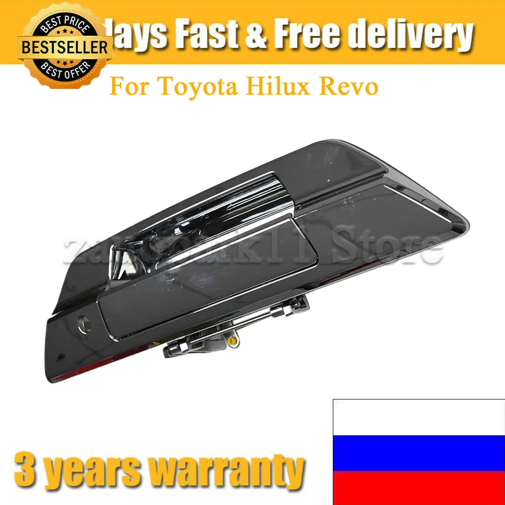 

Дверная ручка, ручка багажника для Toyota Hilux Revo 2015 2016 2017 2018 2019 2020 2021, Хромированная ручка задней двери