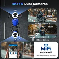 Jansite 8.1 Inch 4K Motorcycle CarPlay Screen 4K Dash Cam Wireless Android Auto Bluetooth GPS Navigation IPX7 Waterproof Display - Image 5