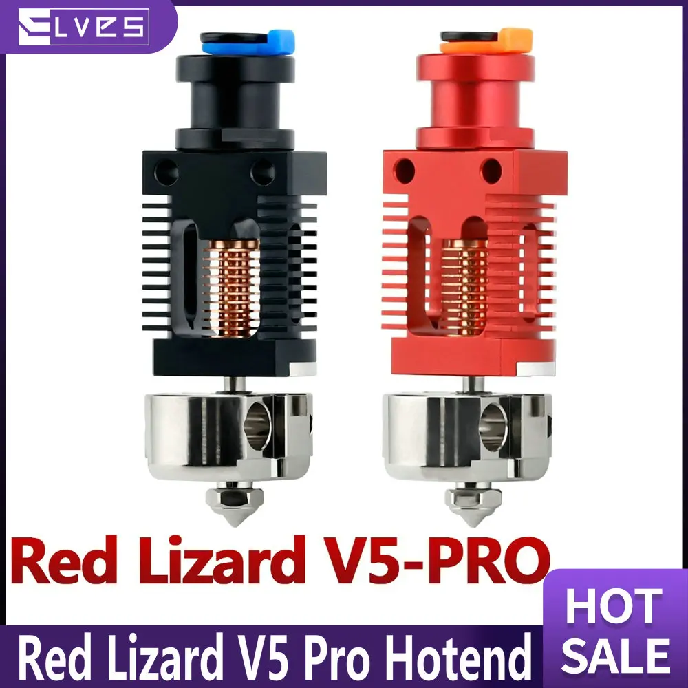 High quality 3D Red Lizard V5 Pro V6 Hotend Assembled Bi-Metal HeatBreak Plated Copper Hotend for CR-10 CR10S Ender-3 V2 Ender-3