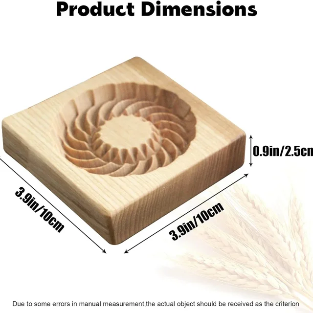 3d Wooden Flower Shape Pastry Mold Christmas Party Cake Biscuits Stamp Embossing Mould Hand Press Baking Cookie Cutter Diy Tools 6