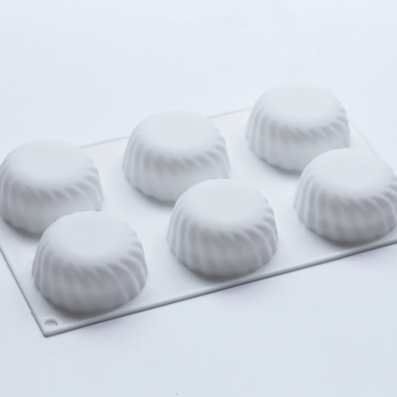 Silicone Mold Soap Molds Bath Bomb Mold Round 6 Holes Gear Mousse Silicone Mold Handmade Soap Mold Bath Bomb Sugarcraft Soap Making Supplies Chocolate