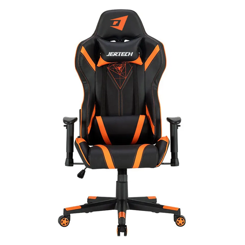 Custom White Ergonomic Gaming Chair with Pillow