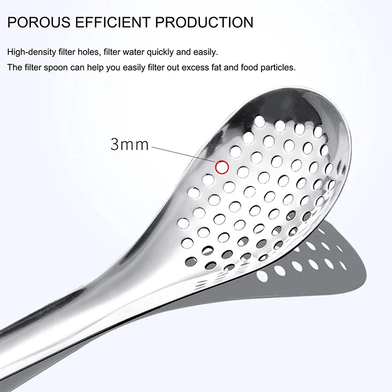 1pc Molecular Gourmet Cooking Tools 304 Stainless Steel 56 Holes  Spherification Spoon Caviar Maker Equipment Kitchen Gadgets