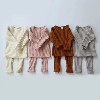 Abbigliamento per la casa per bambini Abiti Autunno Inverno Top a maniche lunghe + Leggings 2 pezzi Pigiami per bambini Biancheria intima termica per bambini