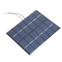 Panneau solaire 2W 6V, panneau de cellules solaires en polysilicium, batterie externe Portable à haute efficacité pour l'éclairage domestique de petite taille 2