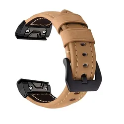 Premium Leather QuickFit Watch Strap - 26mm & 22mm - 26mm (Yellow Black)