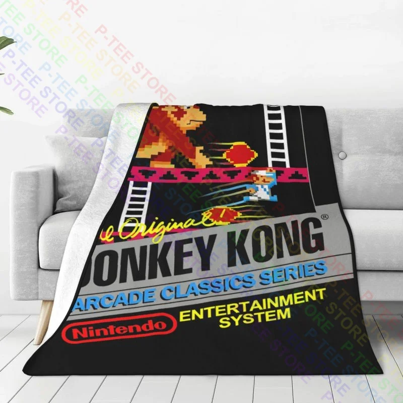 Donkey Kong Nes Old School Coperta Warm Raschel Divano Ultra-Morbido Dedicato Lavabile In Lavatrice