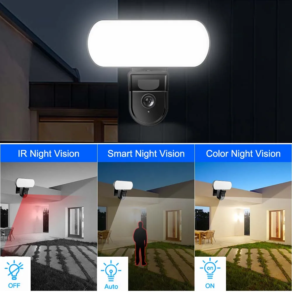 Wireless Patio Light With Camera Outdoor Security Light Wifi