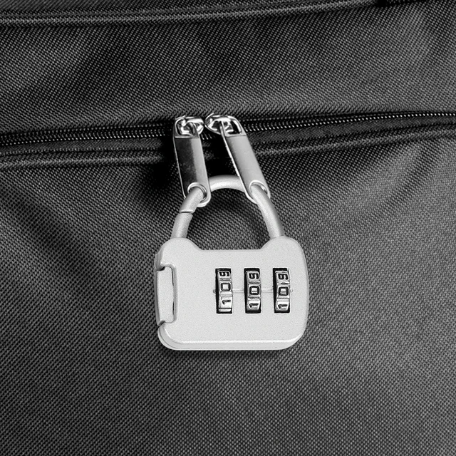 3 Digit Padlock Mini Case Lock Multi-Function Suitcase Lock Metal Luggage Lock Anti-theft with Code for Backpack Locker 2