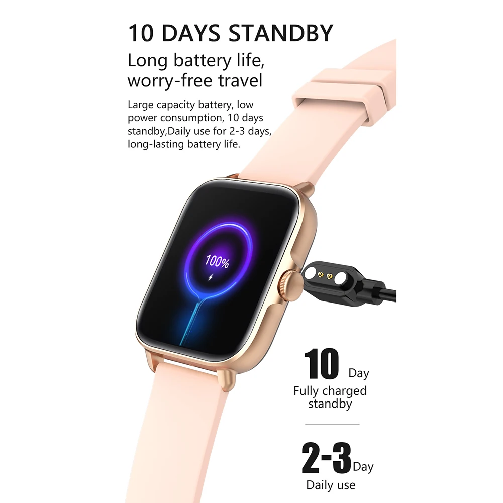 Bluetooth Answer Call Ip67 Waterproof Heart Rate Sleep Tracking Ai Voice Control