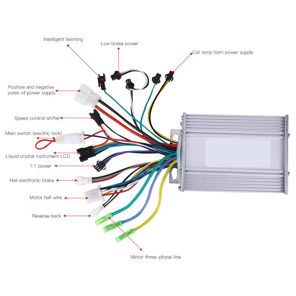 24V 36V 48V 60V 450W 500W 1000W Electric Bike Scooter Controller LCD Display Panel E-bike Brushless Controller Kit E-bike Parts