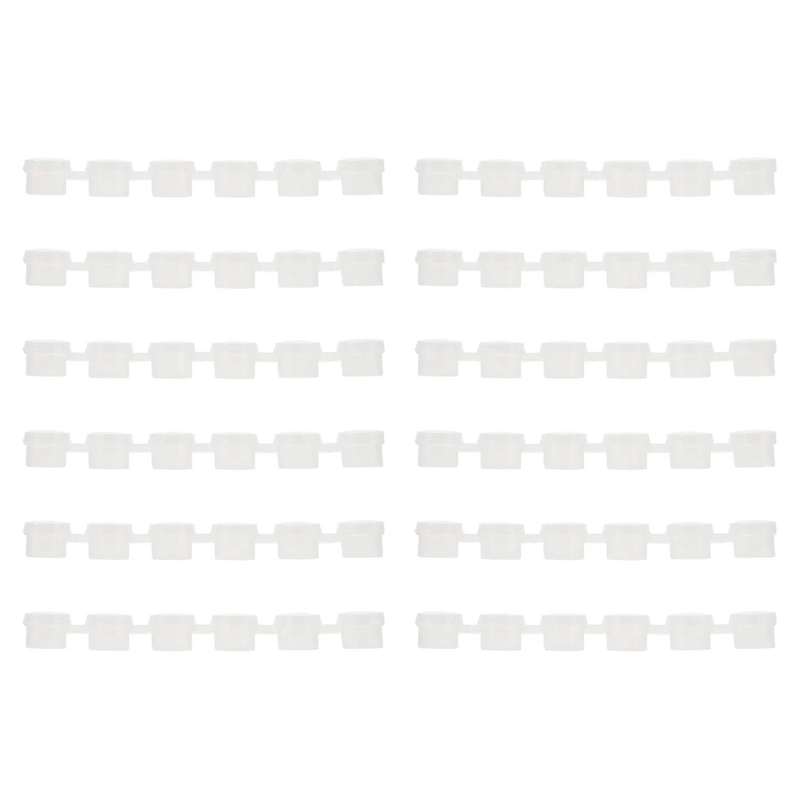 40Pcs 미니 페인트 6 in 1 플라스틱 보관 스트립 투명 용기 누출 방지 미술 용품 ??학교 파니트 빈 페인트 포트