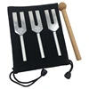 Angel Tuning Fork Set - 4096 Hz, 4160 Hz, 4225 Hz - Therapeutic Instrument Set with Wooden Strike and Storage Bag 1