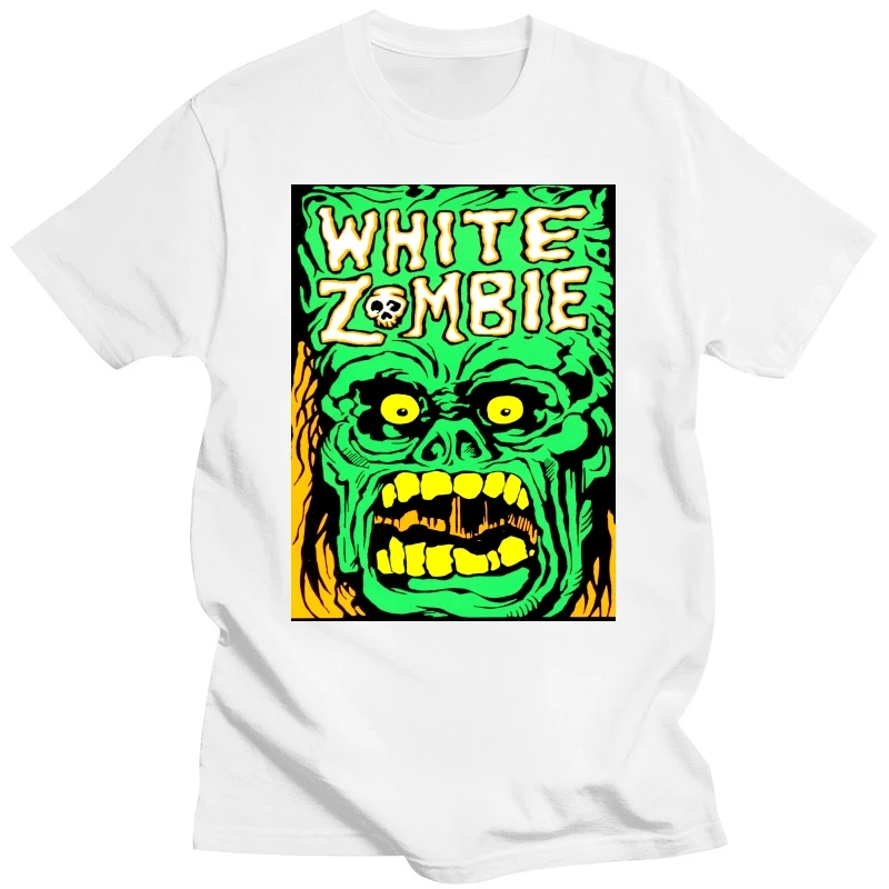 T-Shirt Vintage White Zombie Punk Rock Band Tour Anni '90 100% Cotone