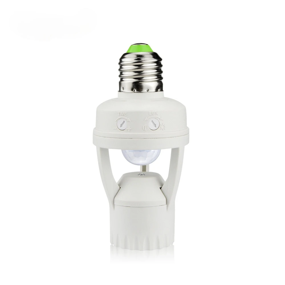 Smart Light Bulb Switch110V-240V PIR Induction Infrared Motion Sensor E27 LED lamp Base Holder  Socket Adapter Converter lithium battery adapter for 14 4 19 2v lion dual usb converter led work light power up to 9w 420 lumens button switch brand new