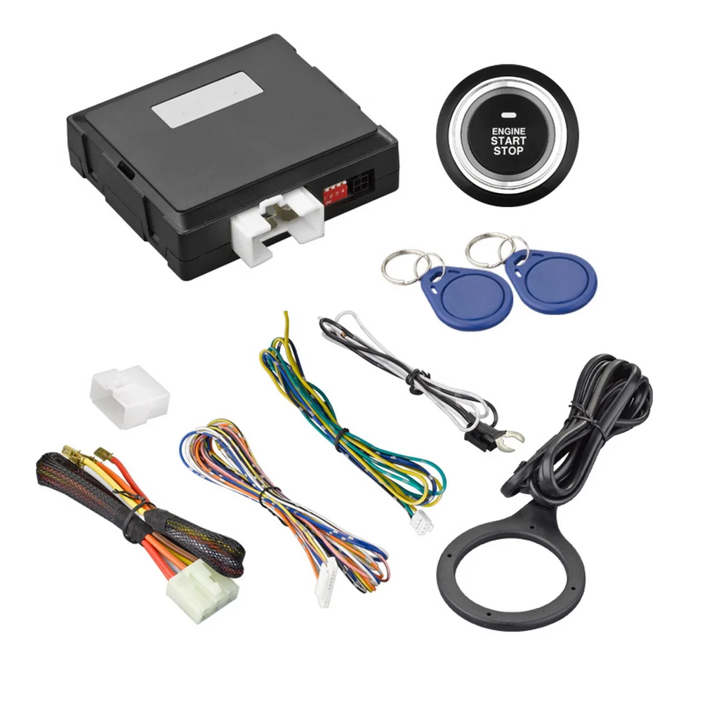 RFID Push Button / Original Remote 3 Press For Engine Start System with Time Limitation Can Be Enabled or Disabled by DIP Switch