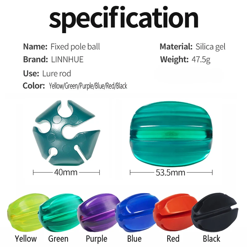 Fishing Accessories Fishing Rod Protector Fishing Rod Tip Protector LINNHUE Fishing Rod Fixed Ball Rod Ball Mini Protection Anti-Collision Retractor Fishing Stopper Accessories