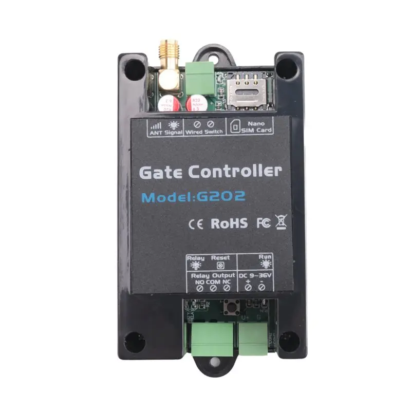 CJSD-3X G202 GSM 게이트 도어 오프너 4G 단일 릴레이 스위치 휴대 전화 전기 게이트 원격 컨트롤러 850/900/1800/1900Mhz