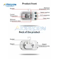Nouveau thermomètre domestique numérique multi-usages chambre sous-sol stockage au froid réfrigérateur thermomètre-50 ℃ ～+70 ℃ 4
