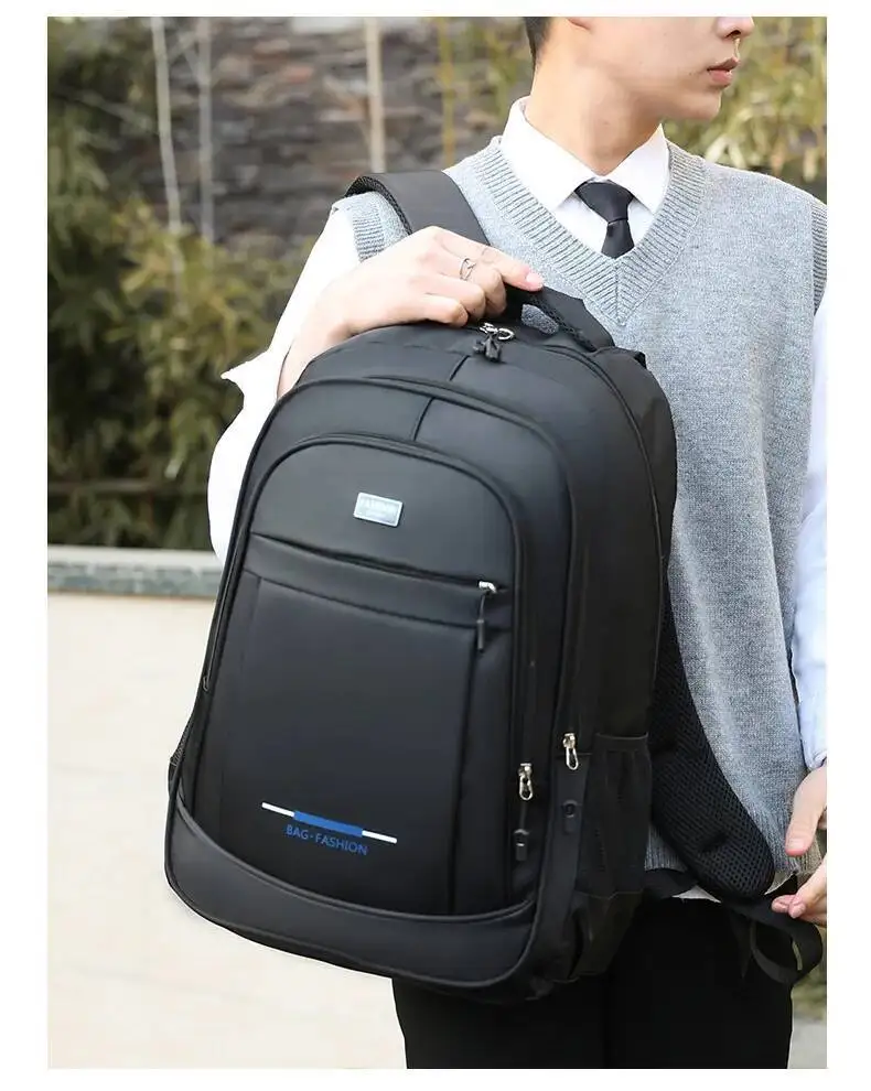 Textur Business Leichter College-Studenten-Reise-Pendler-Casual-College-Schultertaschen Mehrschichtiger Rucksack Herren-Rucksack – Detail 17
