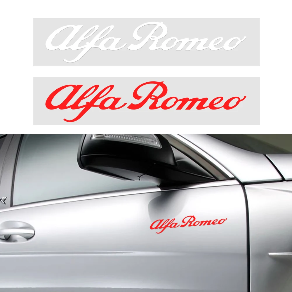 Alfa Romeo Car Logo Trunk Badge Sticker Set - Stylish Auto Decoration Accessories (2-Pack)