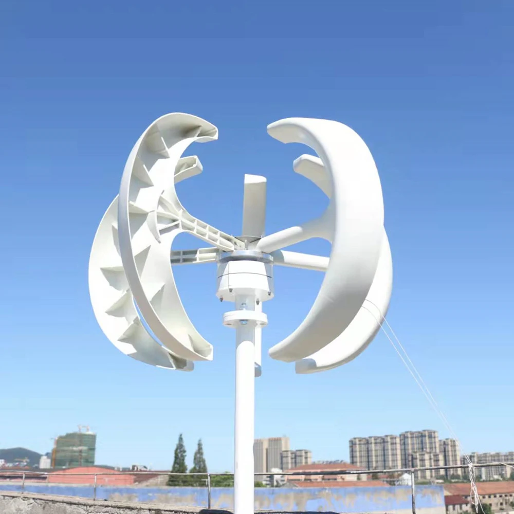 2KW 3KW 4KW Vertical Axis Wind Turbine Windmill With Hybrid MPPT Charger Controller And Off-Grid Inverter Solar Low Speed
