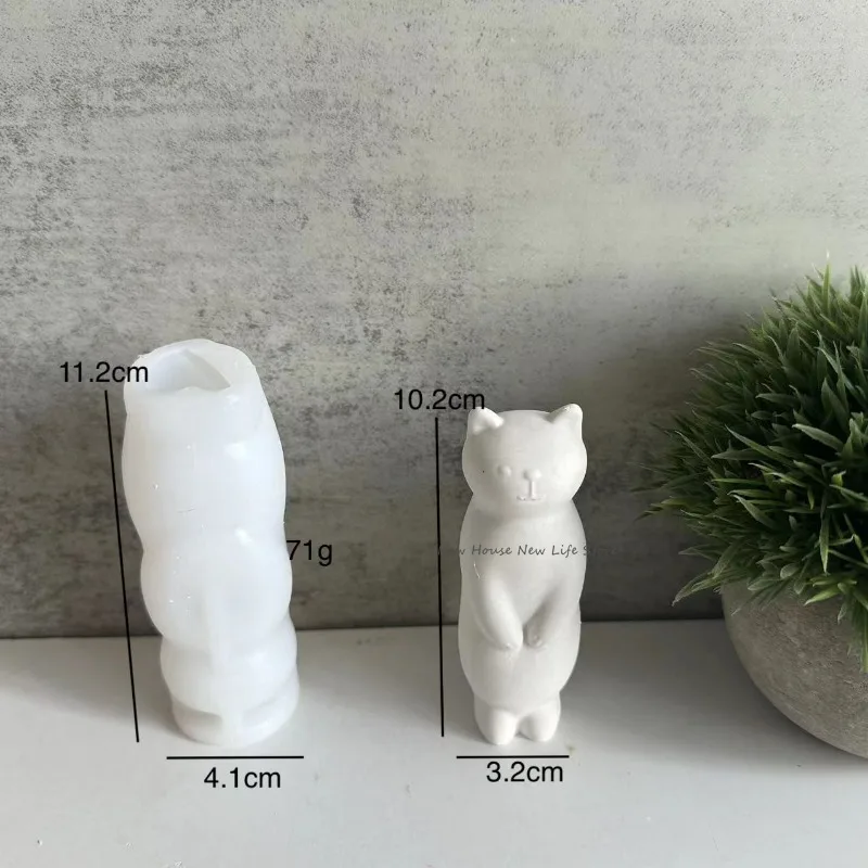 Silicone Mold 3D Love Cat Silicone Candle Molds DIY Crafts