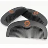 50 Pieces/Lot Customized Logo Beard Comb Black Wooden Comb for Hair Beard Mustach Pocket Size 4
