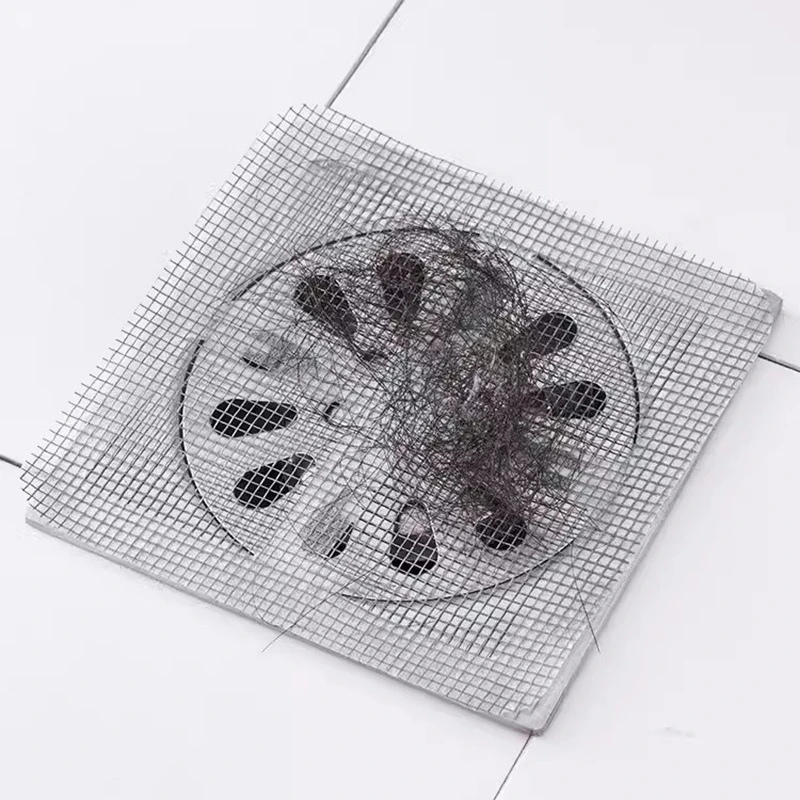 5-20Pcs Disposable Floor Drain Sticker Shower Drain Hair Catcher Cover Sink Strainers Anti-blocking Bathtub Mesh Filter