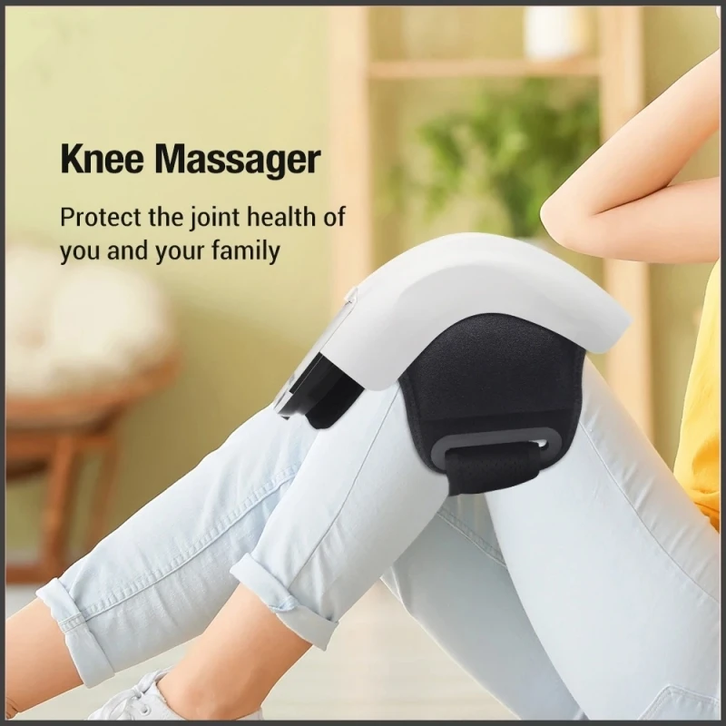 Electric Heating Knee Massager Joint Physiotherapy Elbow Knee Pad Shoulder Pad USB Charge Vibration Massage Pain Relief Knee Car