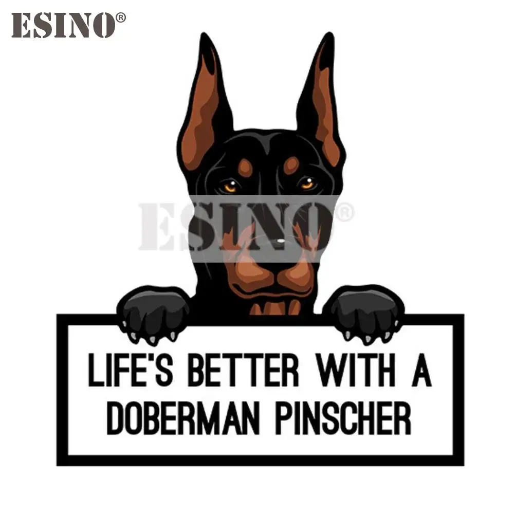

Car Styling Life's Better with a Doberman Pinscher Pet Dog CarCreative PVC Waterproof Sticker Car Whole Body Vinyl Decal