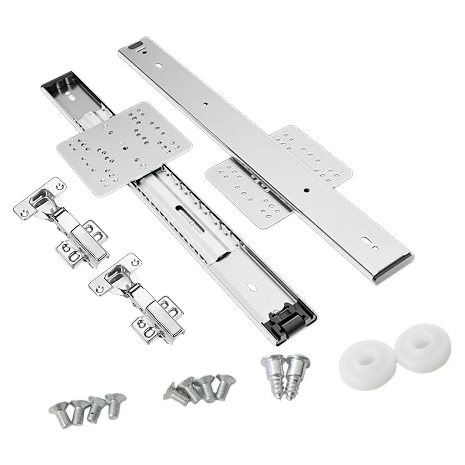 Heavy Duty Door Slide Rails Hidden Sliding Hardware System for Closet Cabinets Kitchen Cupboards Bookcases Heavy Duty Door Slide Rails Hidden Sliding Hardware System for Closet Cabinets Kitchen Cupboards Bookcases