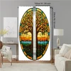 2pc, Window Drapes Bohemian tree pattern Versatile Fabric,Without Electricity Birthday Party Perfect for Holiday Decor 4