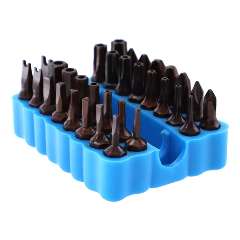 Screwdriver Storage Box 2 Pieces/set 32 Holes Hex Shank Screwdriver Bits Holder Plastic Storage Tray Organizer Compact Size Portable