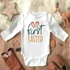 My 1st Easter Newborn Baby Spring Summer Rompers Infant Body Long Sleeve Rabbit Jumpsuit Easter Outfits Toddler Boy Girl Clothes 5