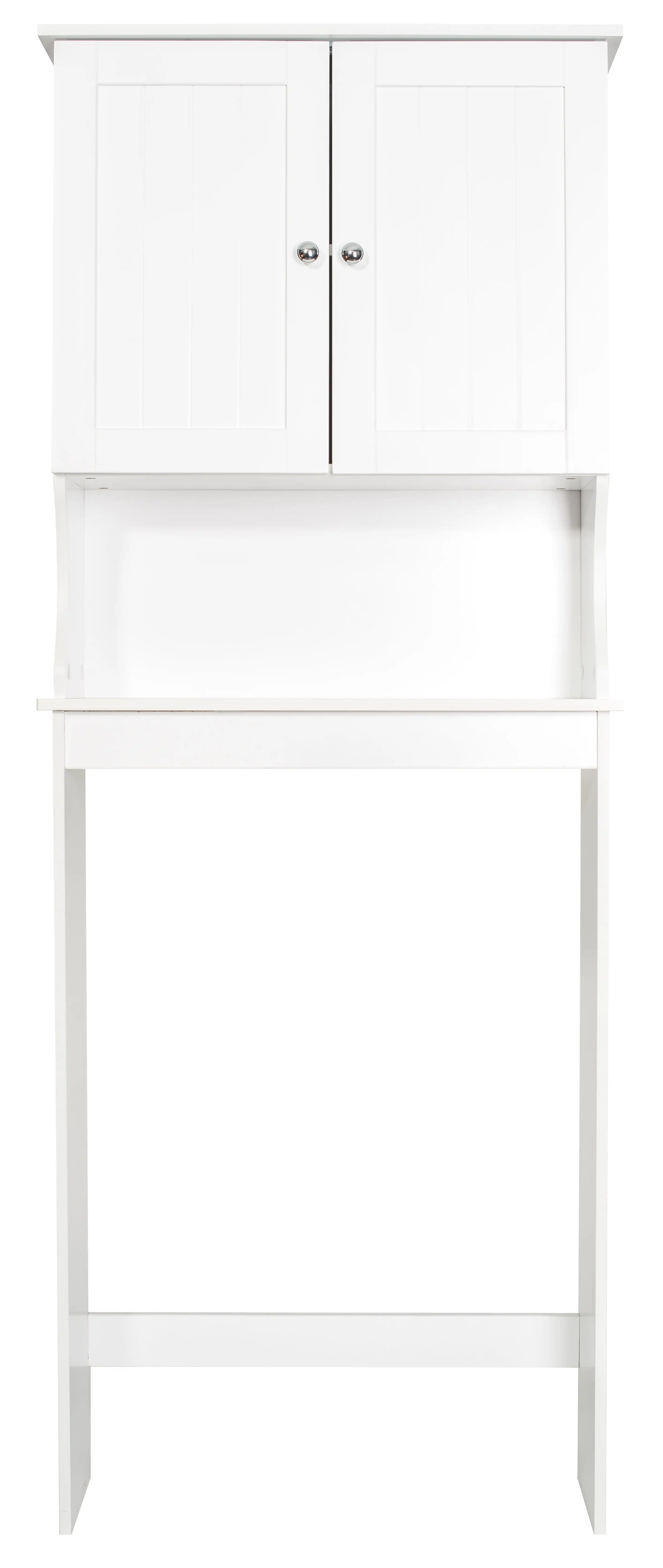 

Country Two Door Over the Toilet Cabinet Adjustable Shelf White