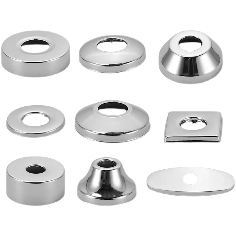 Shower Faucet Decorative Cover Finish Stainless Steel Water Pipe Wall Covers Kitchen Bathroom Accessorie Faucet Decorative Cover