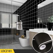  Kitchen Oil-Proof Vinyl Sticker Bathroom Floor Waterproof Wallpapers Self-Adhesive Cabinet Mosaic Tile Wall Sticker Home Decor 