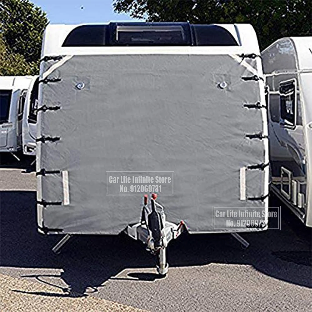 4Ply Breathable Oxford Cloth Caravan Front Towing Cover Protector w/ 2 LED light 4Ply Breathable Oxford Cloth Caravan Front Towing Cover Protector w/ 2 LED light