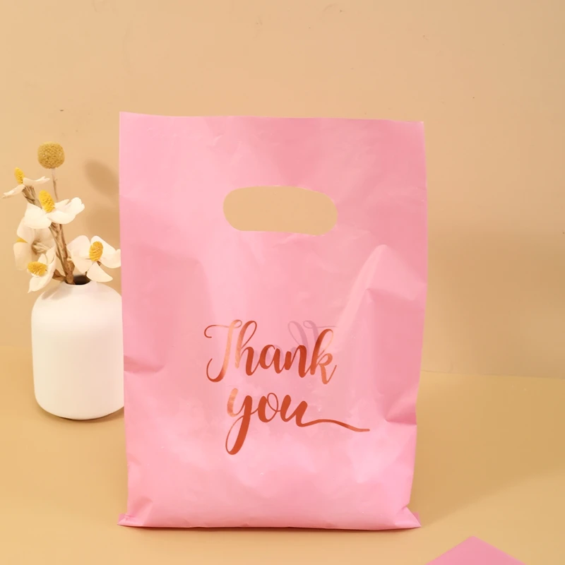 Thank You Plastic Gift Bags 100pcs Gift Wrapping Supplies Perfect Thank You Gifts Party Decor