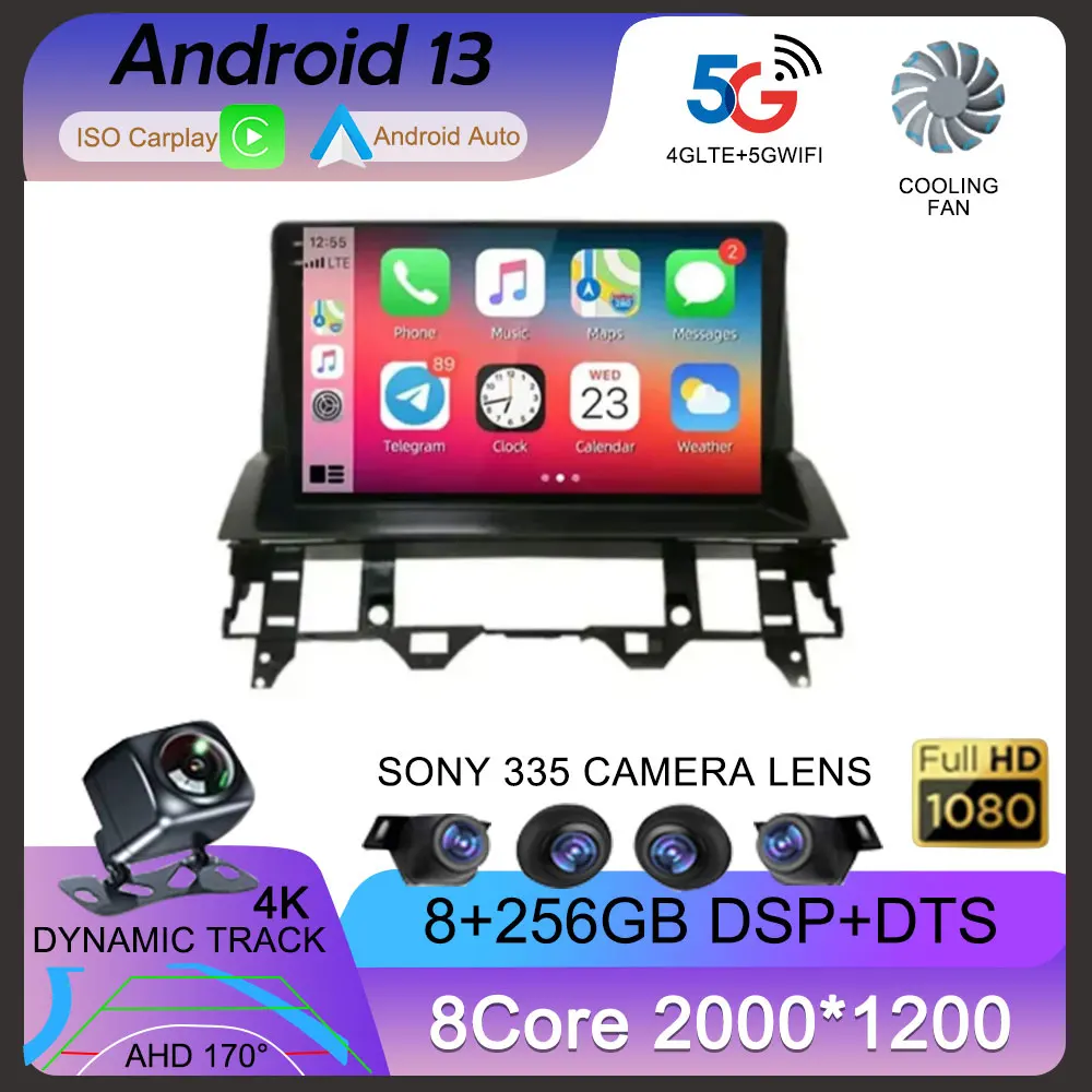 

Автомагнитола 2DIN, 10,1 дюйма, Android 13, для Mazda 6 2002-2008, GPS, DSP, BT, мультимедийное видео, 4G, LTE, без DVD