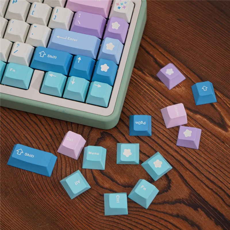 Gmk Fairy Gradient Teclado Mecânico Perfil Cereja Pbt Dye Sublimation Keycap para Keychron q2 65 75 Anne Gh60 23129 Chaves - Imagem 3