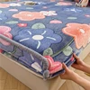 WOSTAR Winter thermal velvet fleece fitted sheet elastic mattress protector cover double bed couple fluffy flannel bed linen 150 1