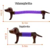 4pcs Sensory Toys for Kids, 4Pcs Pop Tubes Spring Dog, Stress Relief Pop Tubes,Birthday Presents, Toys For Children 3