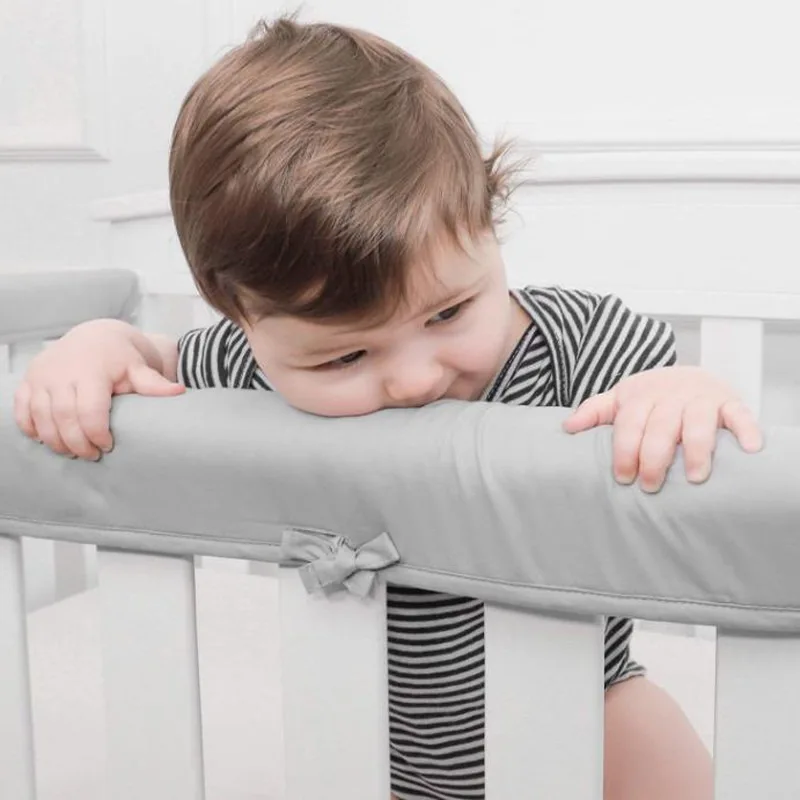 3Pcs Cotton Crib Protection Wrap Edge Safe Teething Protector Kids Anti