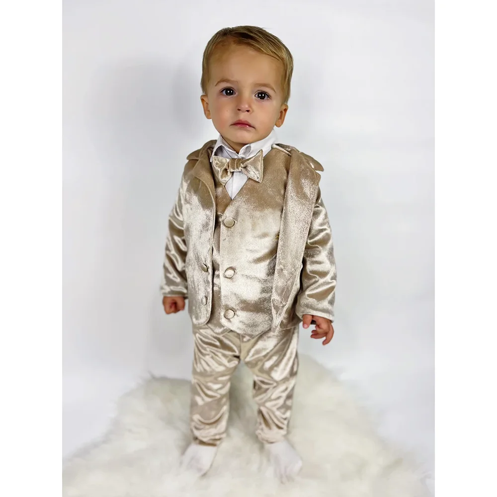 

Fashion Velvet Baby Boys Clothing 3 Piece Chic Casual Daily Formal Child Sets Fashion Photography Party Wedding Boy Infant Suit