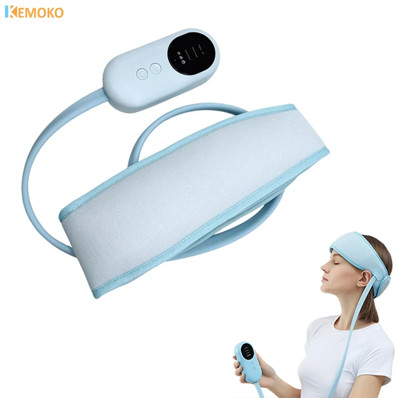 Head Massager Air Pressure Airbag Hot Compress Kneading Massage Migraine Relief Stress Headache Improve Sleep Headband Electric vip fashion reusable hot cold compress relief headache