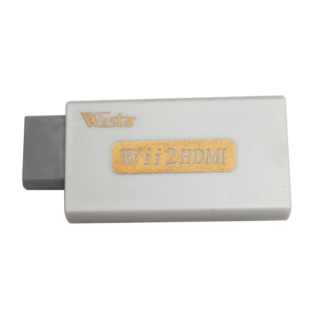 20 pcs Wiistar Hot selling for Wii to HDMI Adapter Converter Full HD 1080P Output Upscaling + 3.5mm Audio Box