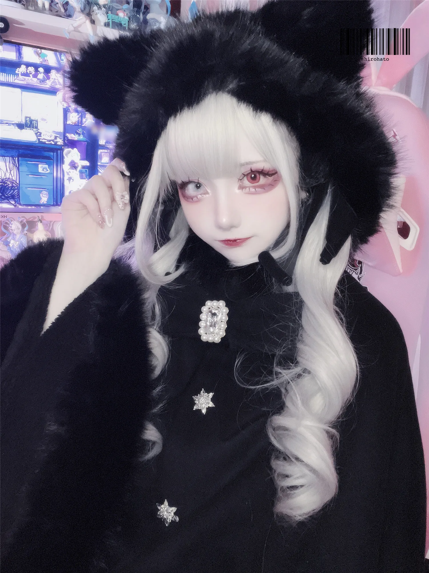 Women's Lolita Cat-Ear Wool Cape