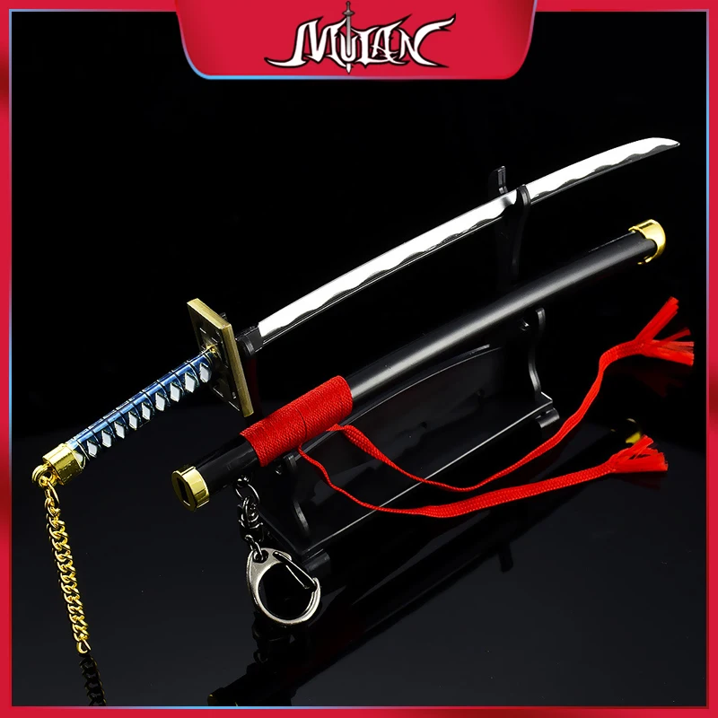 Anime BLEACH Swords Senbonzakura Kuchiki Rukia Weapon 23cm Alloy Keychain Model 1:1 Restore Real Katana Cosplay Prop Toys Gifts apex legends heirloom weapon wraith luminous kunai multiple sizes keychain metal model anime game katana knife swords kids toys